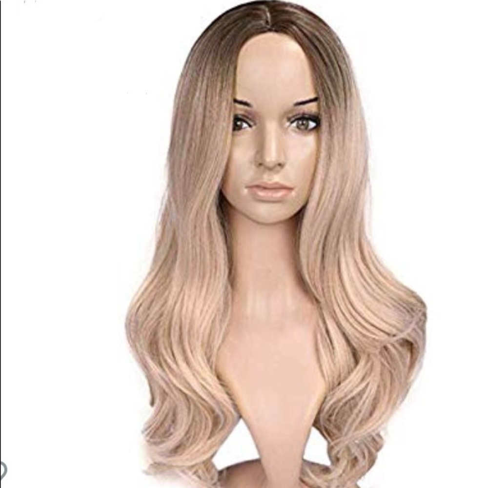 Ash Blonde Ombré High Density Heat Resistant Wig - Picture 2 of 11